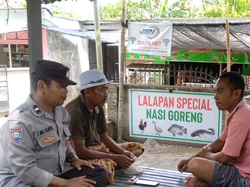 Polres Lombok Barat Gencarkan Sosialisasi Kamtibmas Jelang Pemilu di Desa Kebun Ayu Gerung